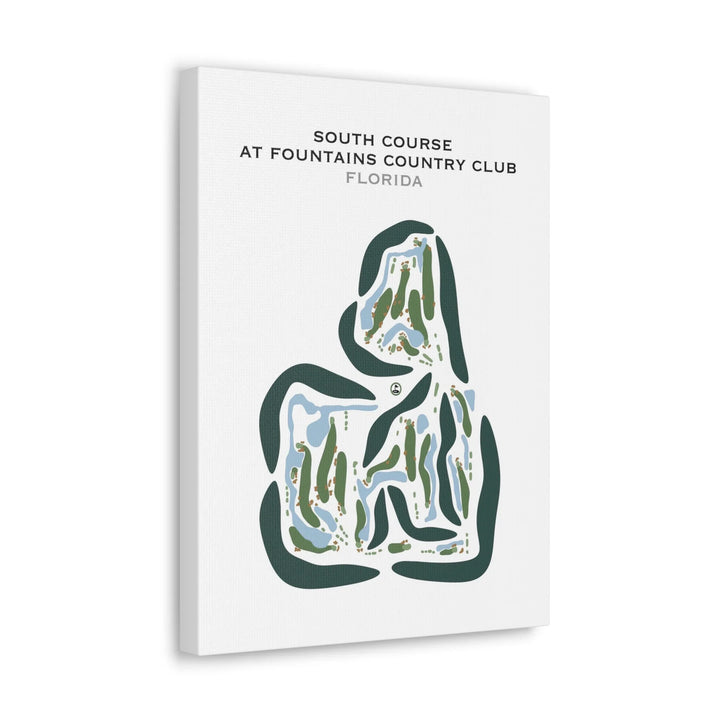 South Course at Fountains Country Club, Florida - Printed Golf Courses