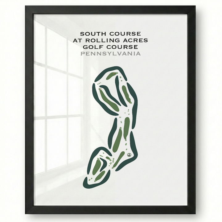 South Course at Rolling Acres Golf Course, Pennsylvania - Printed Golf Courses
