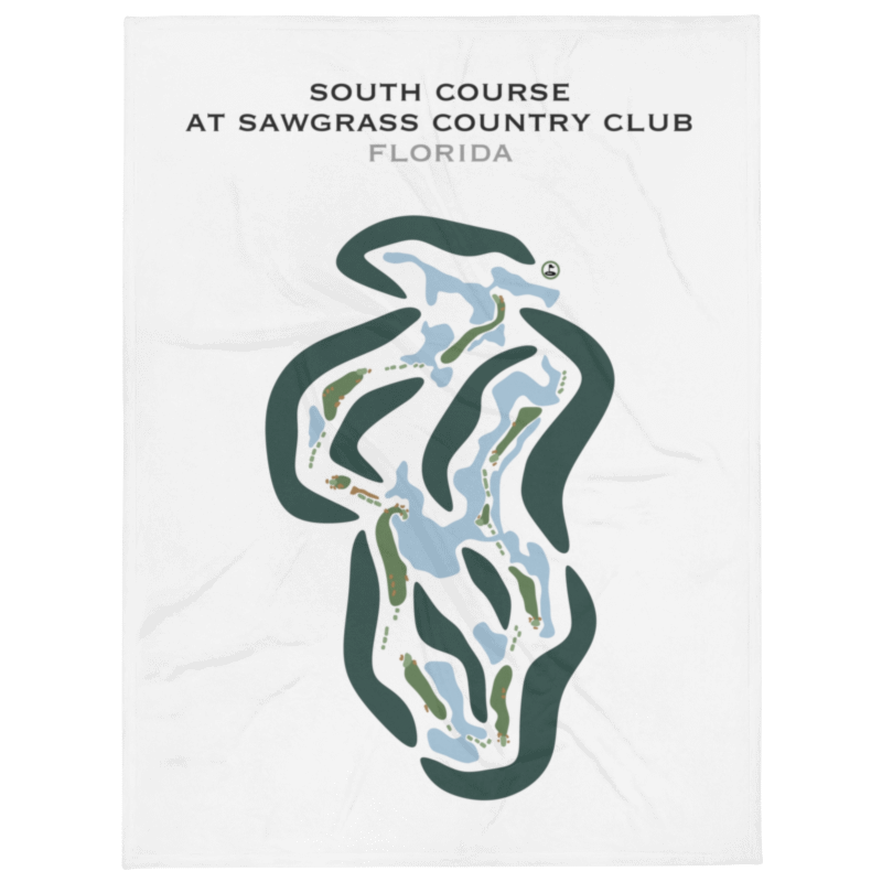 South Course at Sawgrass Country Club, Florida - Printed Golf Courses