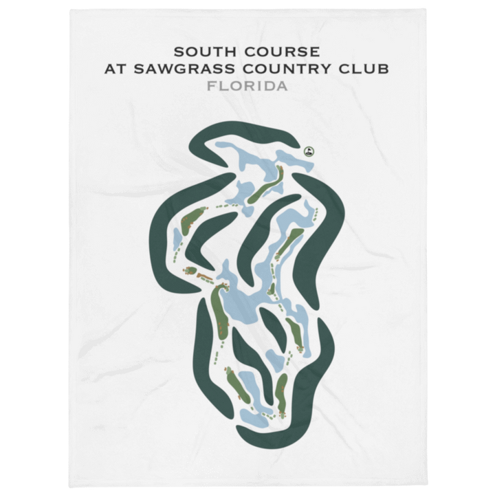 South Course at Sawgrass Country Club, Florida - Printed Golf Courses