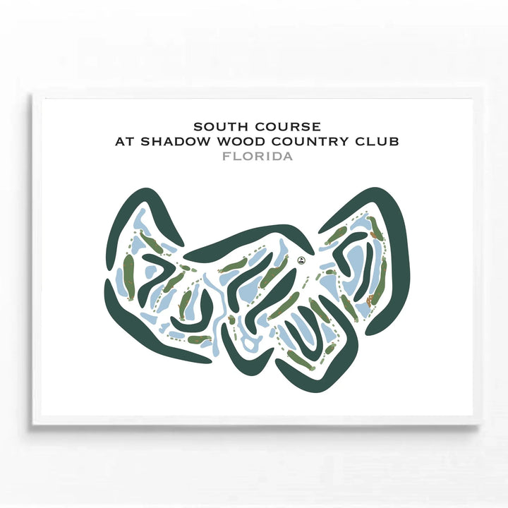 South Course at Shadow Wood Country Club, Florida - Printed Golf Courses