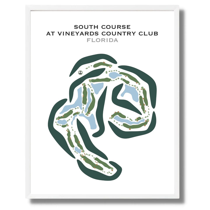 South Course at Vineyards Country Club, Florida - Printed Golf Courses
