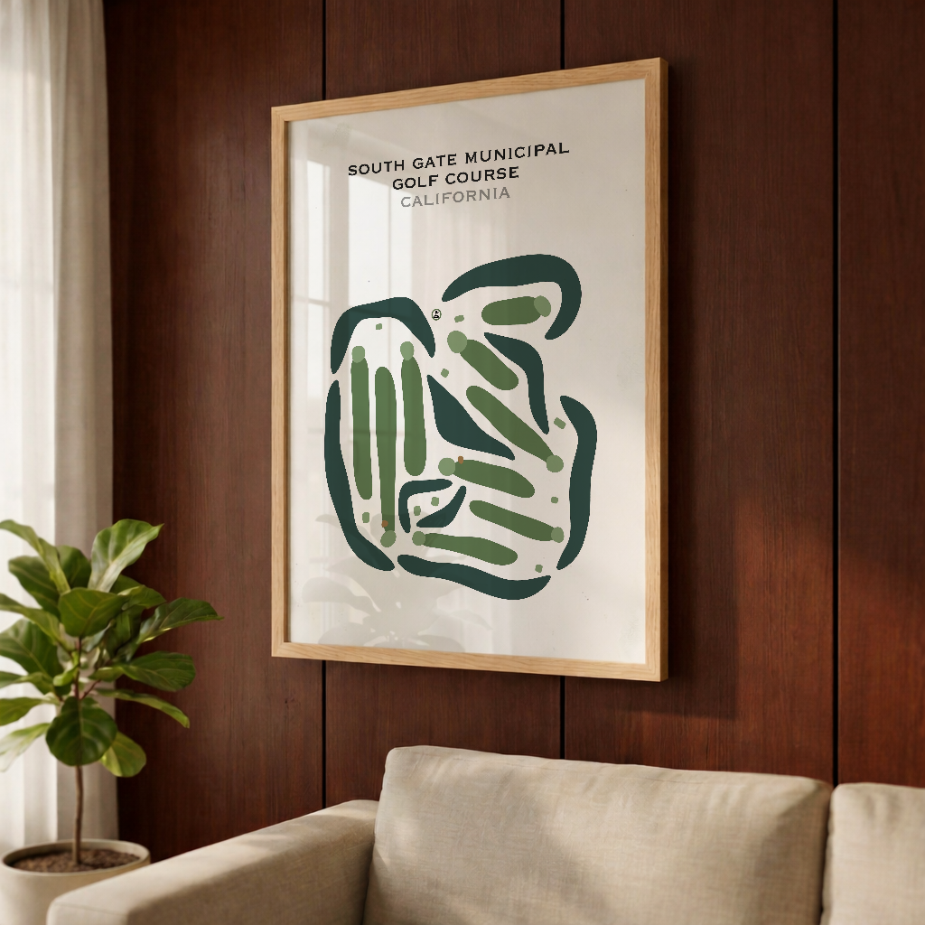 South Gate Municipal Golf Course, California - Printed Golf Courses