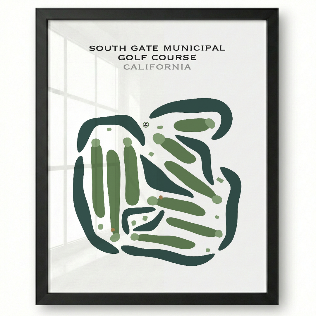 South Gate Municipal Golf Course, California - Printed Golf Courses