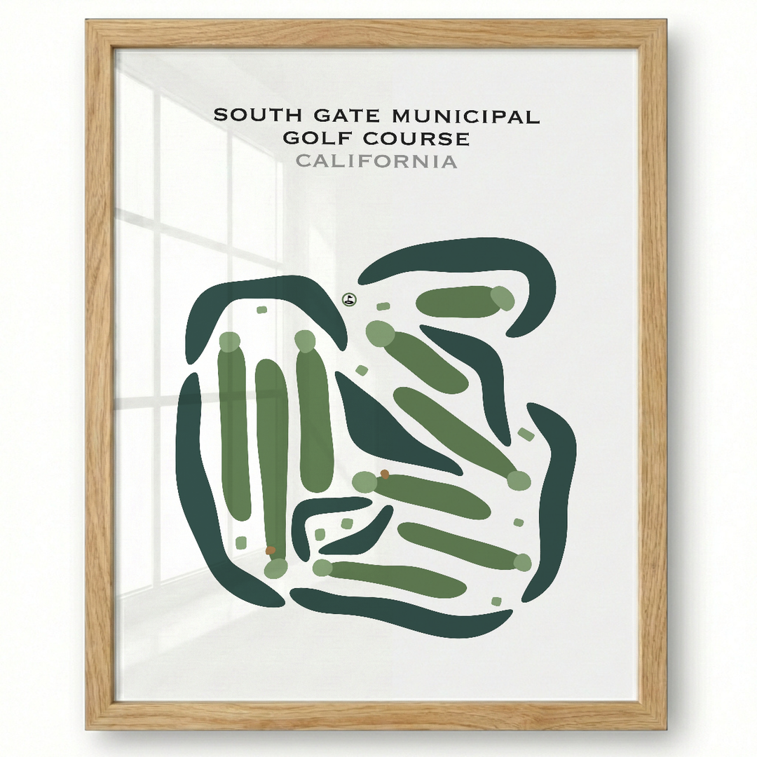 South Gate Municipal Golf Course, California - Printed Golf Courses