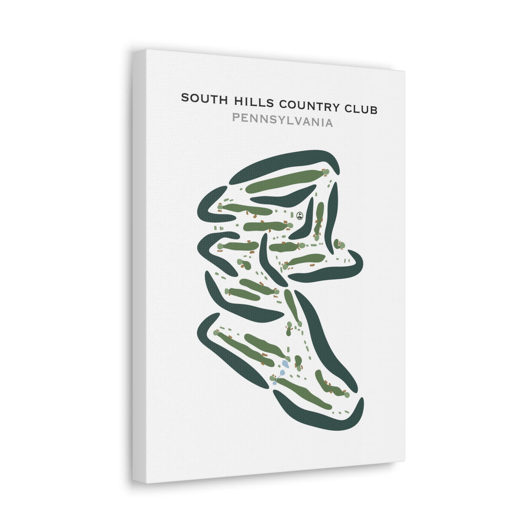 South Hills Country Club, Pennsylvania - Printed Golf Course