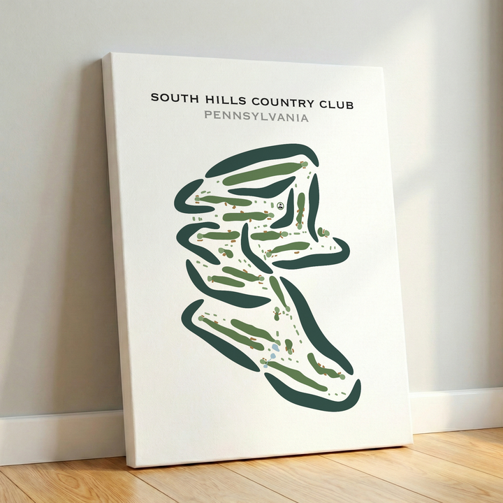 South Hills Country Club, Pennsylvania - Printed Golf Course
