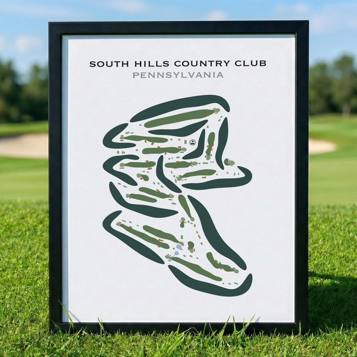 South Hills Country Club, Pennsylvania - Printed Golf Course