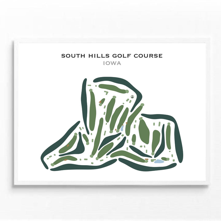 South Hills Golf Course, Iowa - Printed Golf Courses