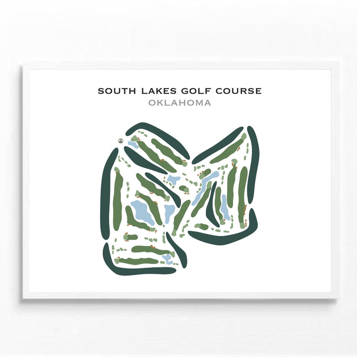 South Lakes Golf Course, Oklahoma - Printed Golf Courses