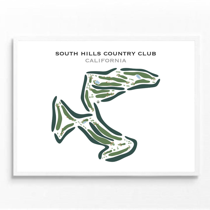 South Hills Country Club, California - Printed Golf Course