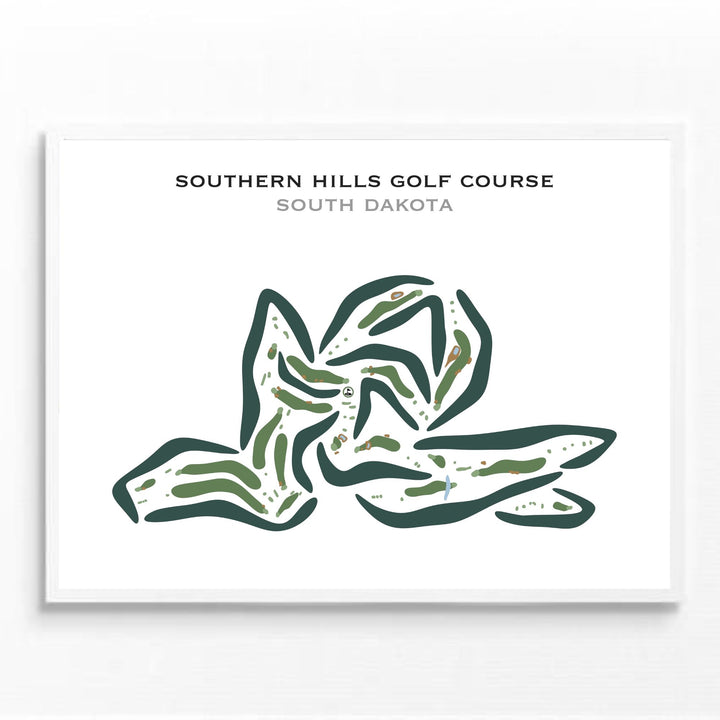 Southern Hills Golf Course, South Dakota - Printed Golf Courses