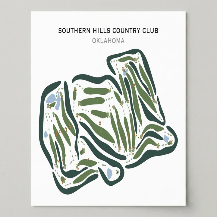 Southern Hills Country Club, Oklahoma - Printed Golf Courses