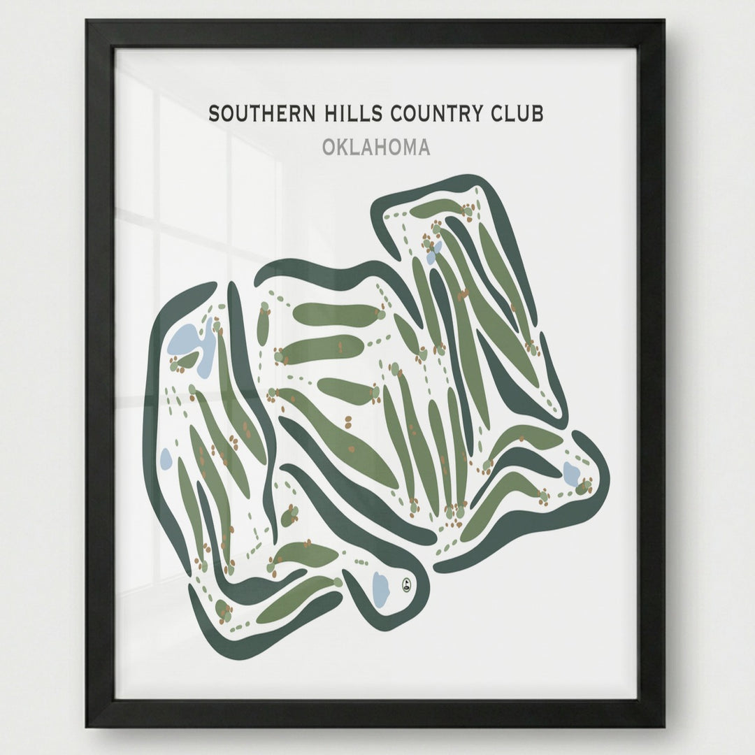 Southern Hills Country Club, Oklahoma - Printed Golf Courses