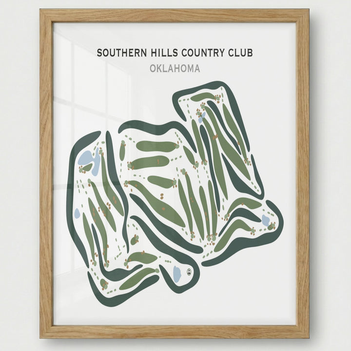 Southern Hills Country Club, Oklahoma - Printed Golf Courses