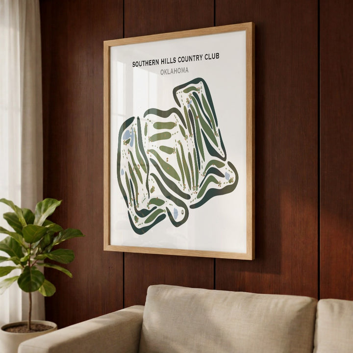 Southern Hills Country Club, Oklahoma - Printed Golf Courses