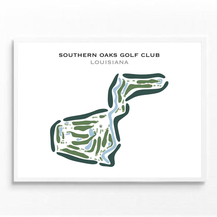 Southern Oaks Golf Club, Louisiana - Printed Golf Courses