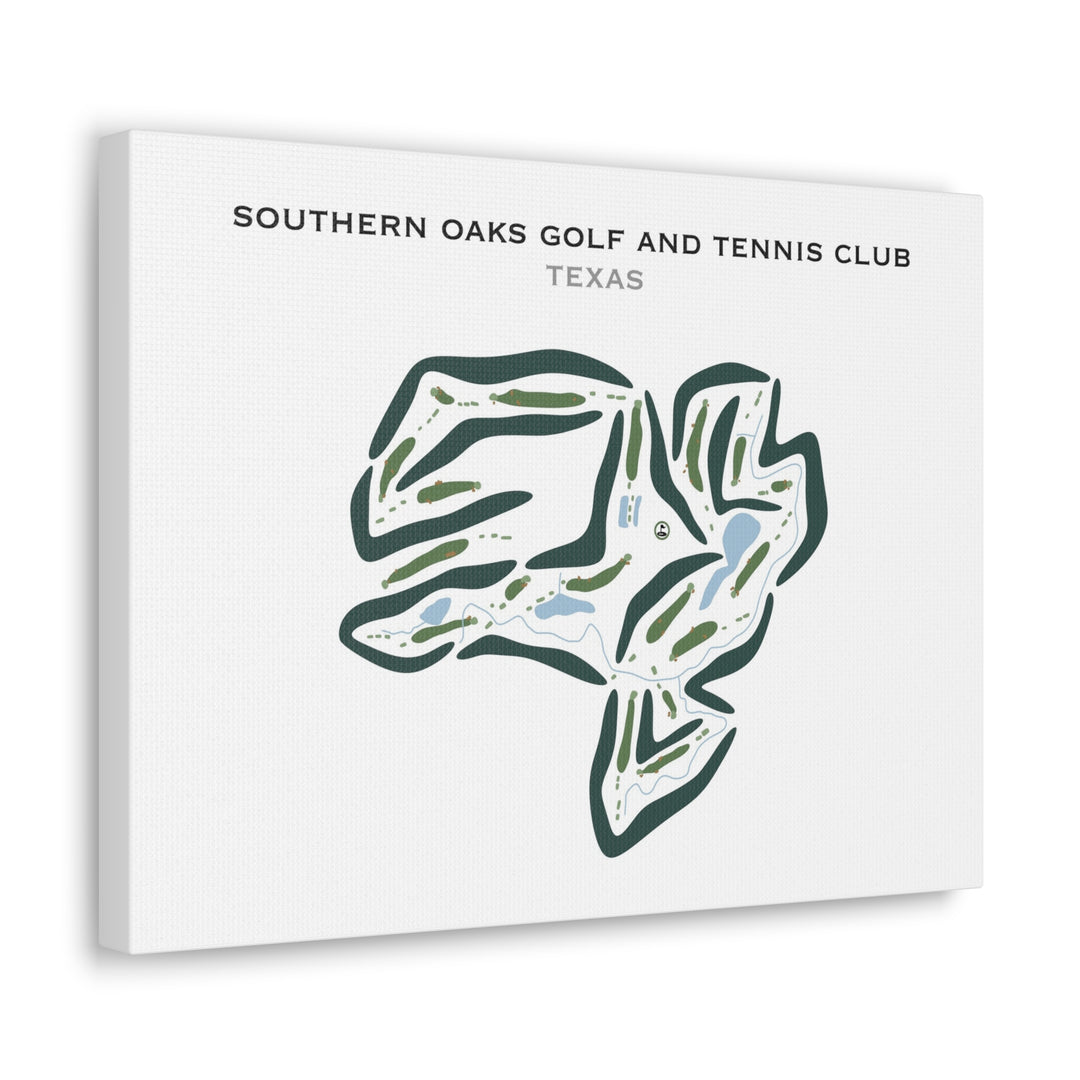 Southern Oaks Golf & Tennis Club, Texas - Printed Golf Courses