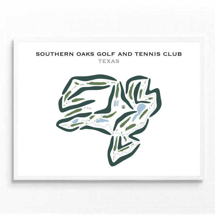 Southern Oaks Golf & Tennis Club, Texas - Printed Golf Courses