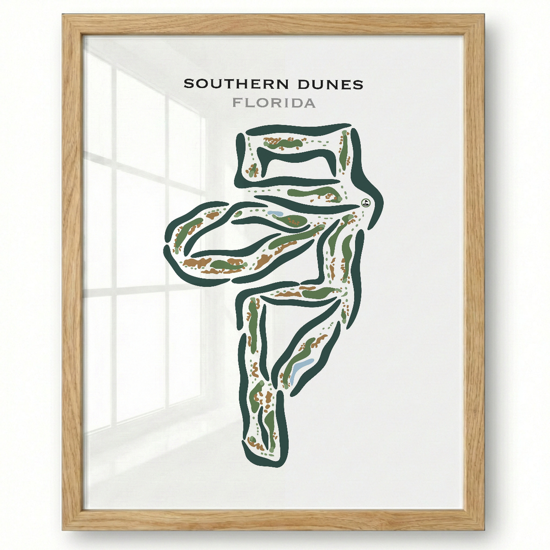 Southern Dunes, Florida - Printed Golf Courses