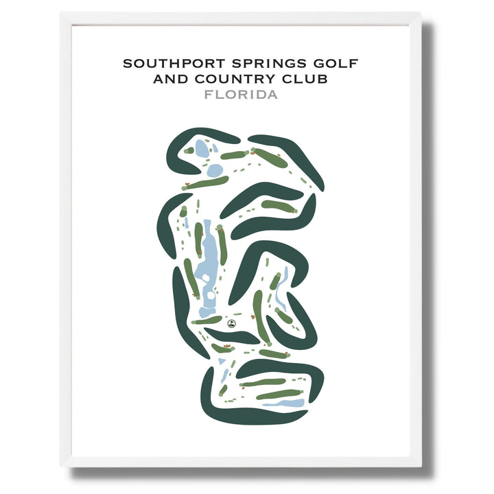Southport Springs Golf and Country Club, Florida - Printed Golf Courses