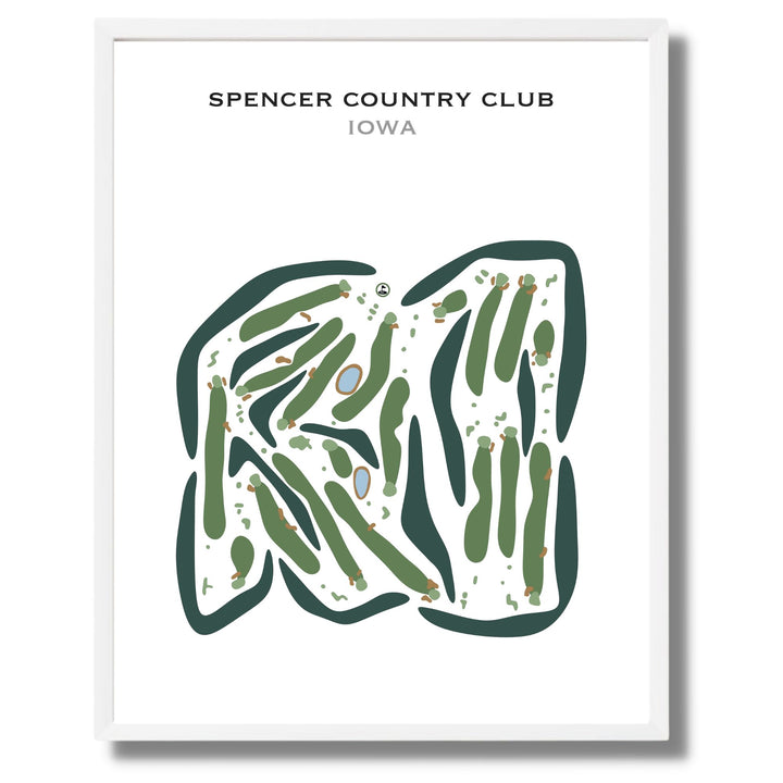 Spencer Country Club, Iowa - Printed Golf Courses