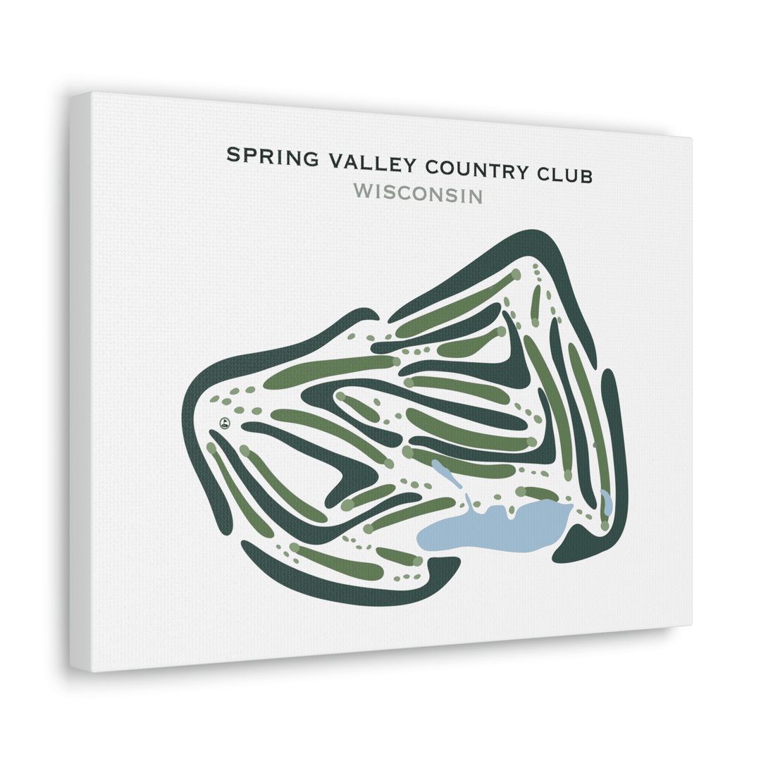 Spring Valley Country Club, Wisconsin - Printed Golf Courses - Golf Course Prints