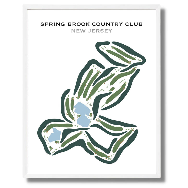 Spring Brook Country Club, New Jersey - Printed Golf Courses - Golf Course Prints