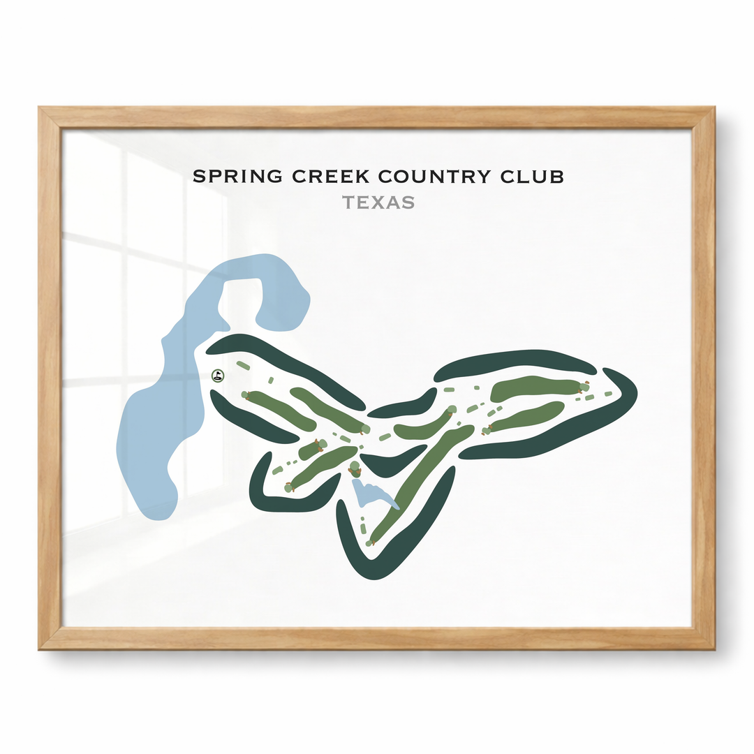 Spring Creek Country Club, Texas - Printed Golf Courses