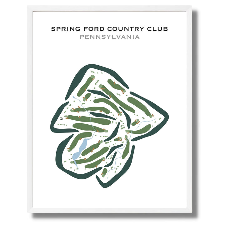 Spring Ford Country Club, Pennsylvania - Printed Golf Courses