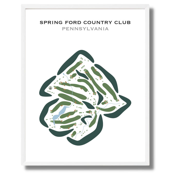 Spring Ford Country Club, Pennsylvania - Printed Golf Courses