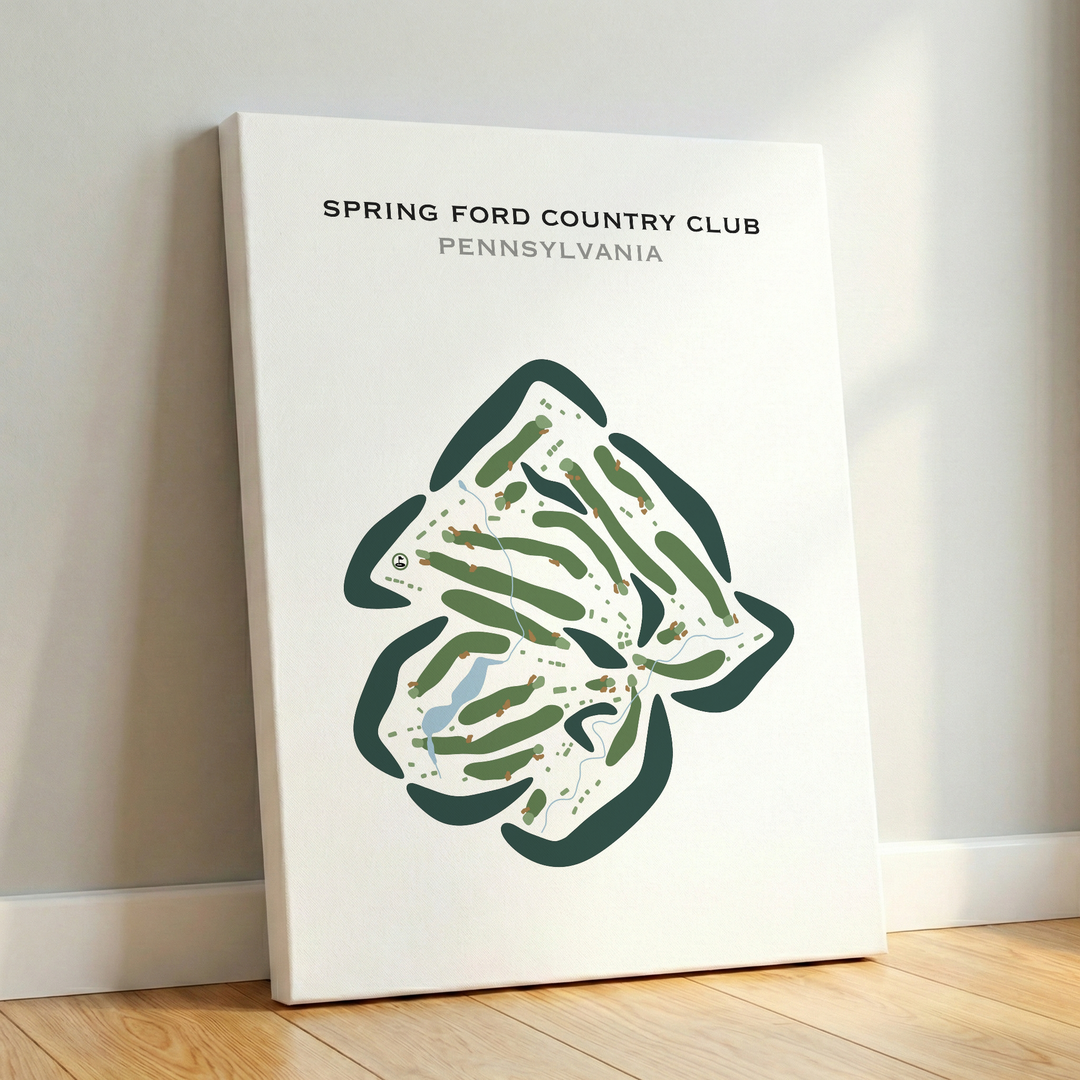 Spring Ford Country Club, Pennsylvania - Printed Golf Courses