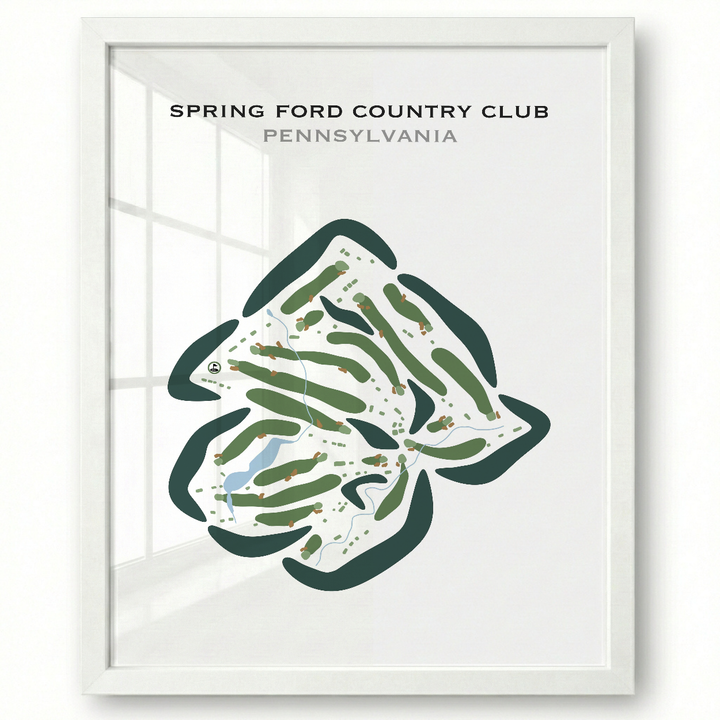 Spring Ford Country Club, Pennsylvania - Printed Golf Courses