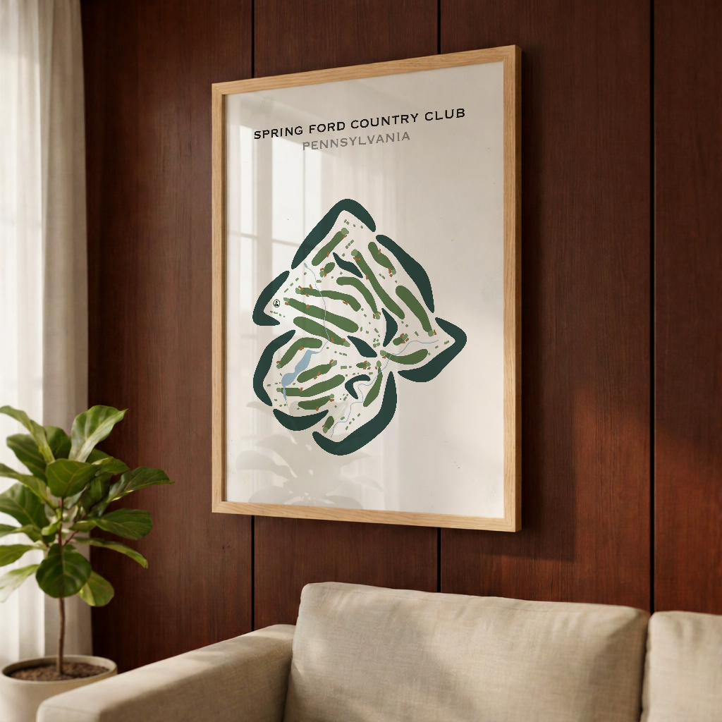 Spring Ford Country Club, Pennsylvania - Printed Golf Courses