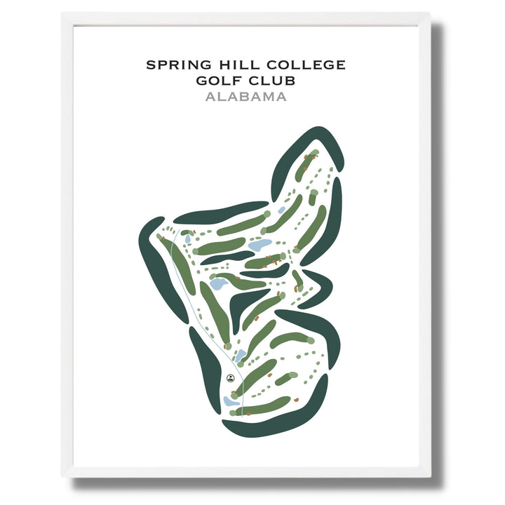 Spring Hill College Golf Club, Alabama - Printed Golf Courses