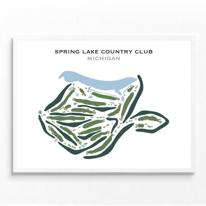 Spring Lake Country Club, Michigan - Printed Golf Courses