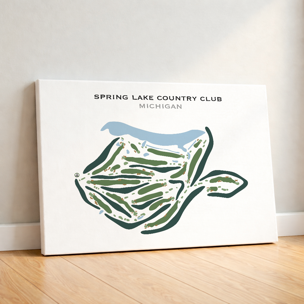 Spring Lake Country Club, Michigan - Printed Golf Courses