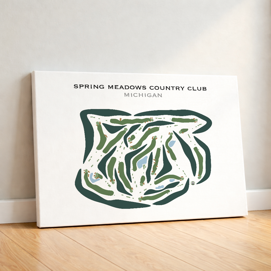 Spring Meadows Country Club, Michigan - Printed Golf Courses