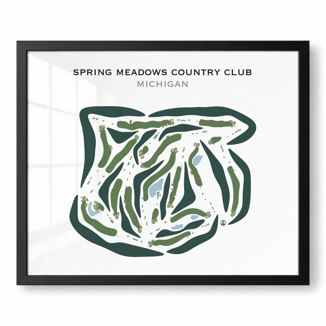 Spring Meadows Country Club, Michigan - Printed Golf Courses