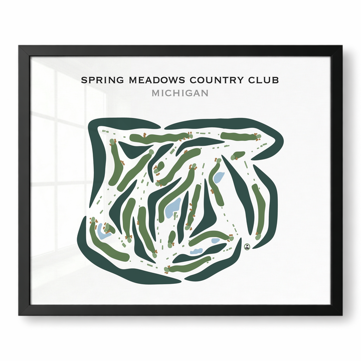 Spring Meadows Country Club, Michigan - Printed Golf Courses
