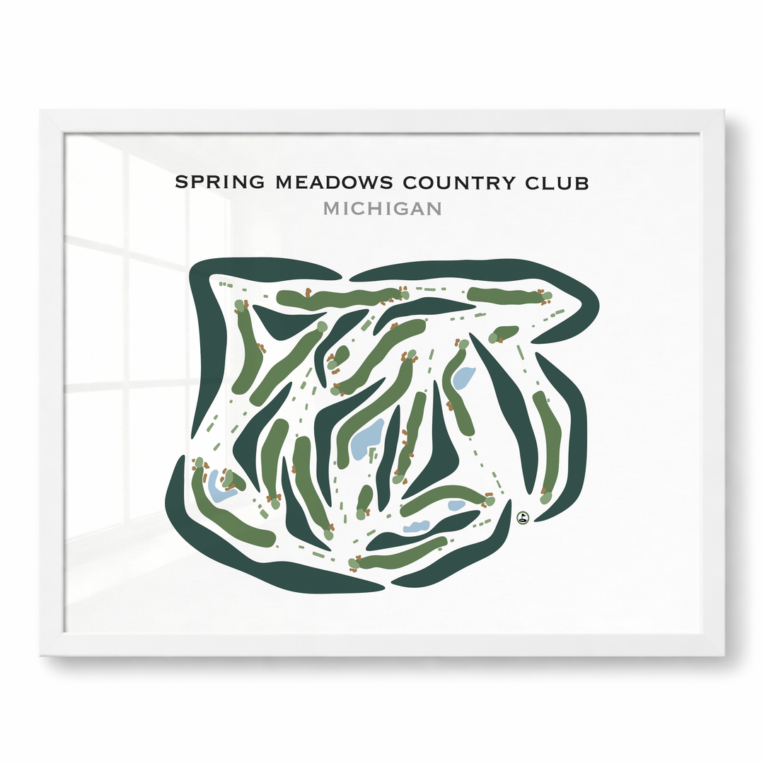 Spring Meadows Country Club, Michigan - Printed Golf Courses