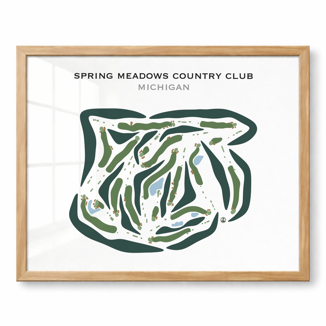 Spring Meadows Country Club, Michigan - Printed Golf Courses