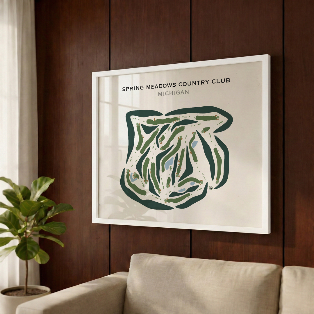 Spring Meadows Country Club, Michigan - Printed Golf Courses