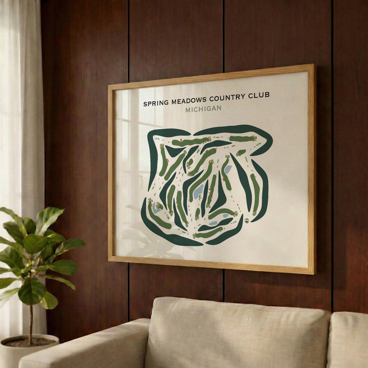 Spring Meadows Country Club, Michigan - Printed Golf Courses