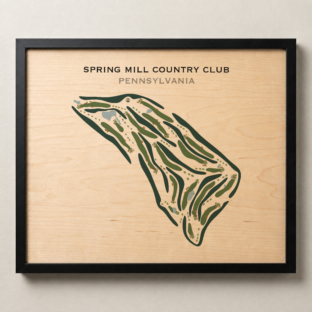 Spring Mill Country Club, Pennsylvania - Printed Golf Courses
