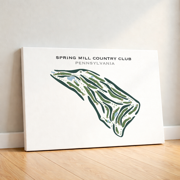 Spring Mill Country Club, Pennsylvania - Printed Golf Courses