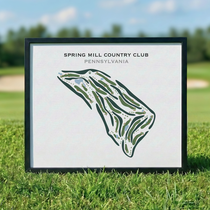 Spring Mill Country Club, Pennsylvania - Printed Golf Courses