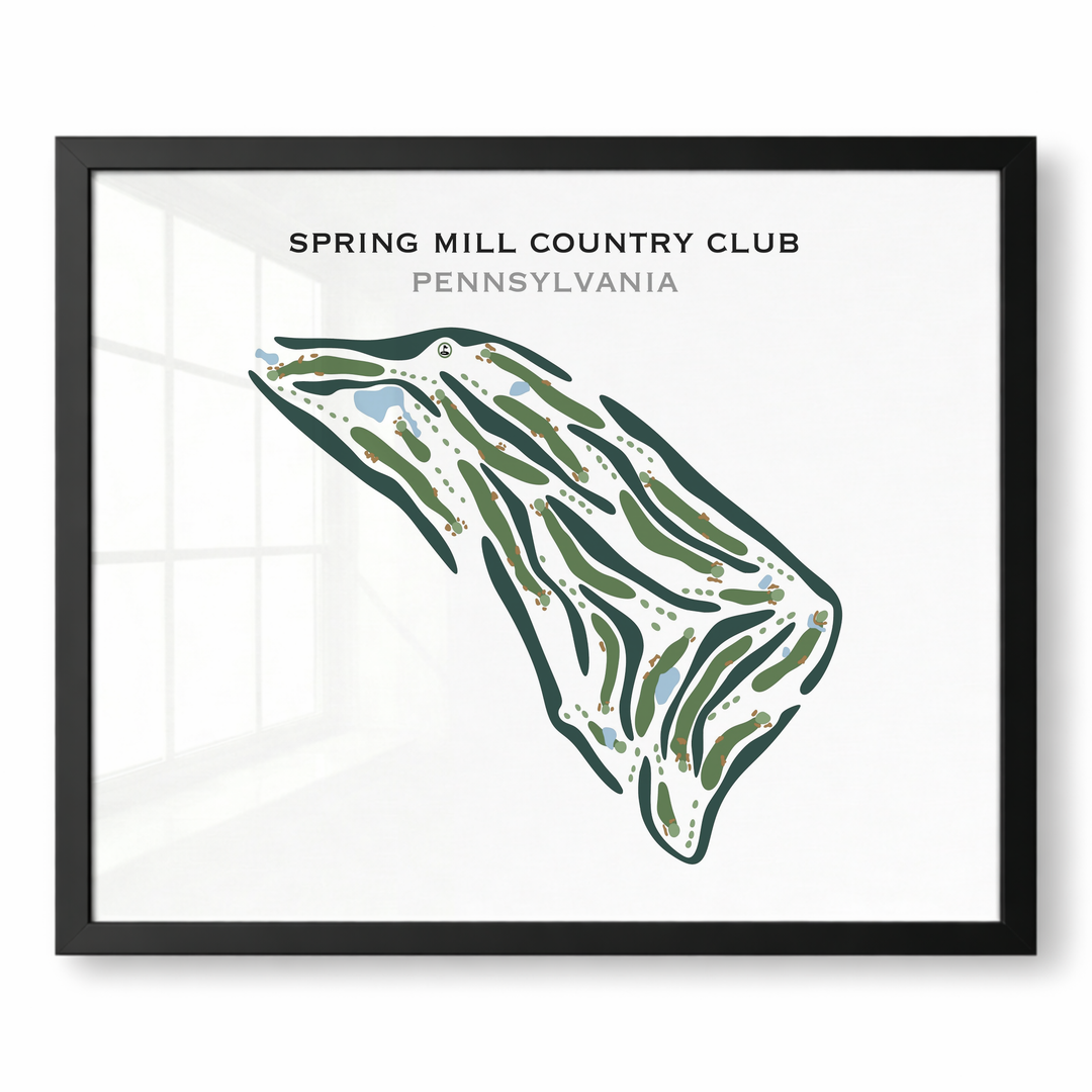Spring Mill Country Club, Pennsylvania - Printed Golf Courses