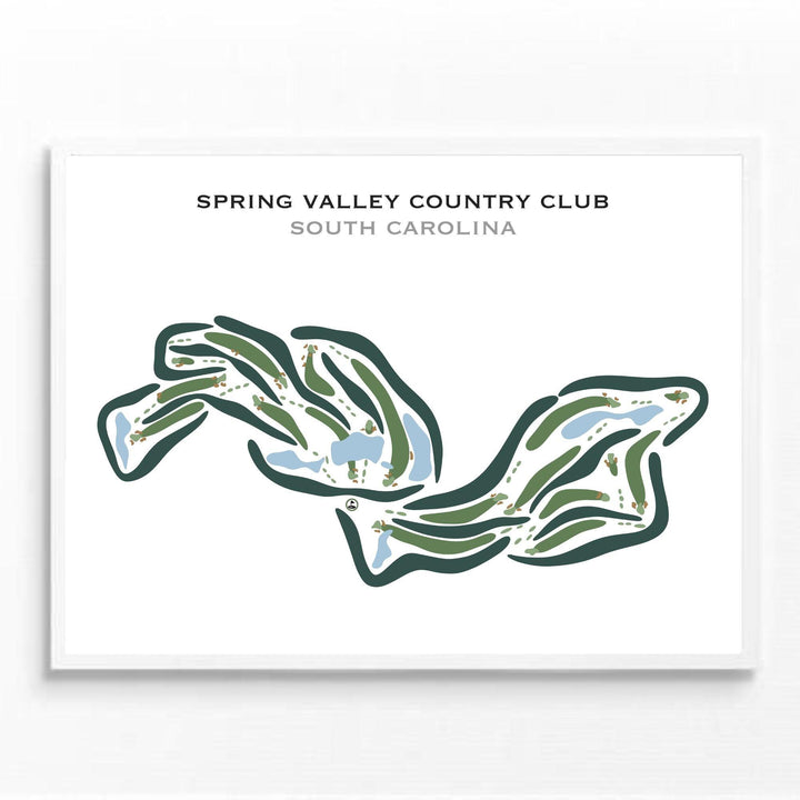 Spring Valley Country Club, South Carolina - Printed Golf Courses - Golf Course Prints