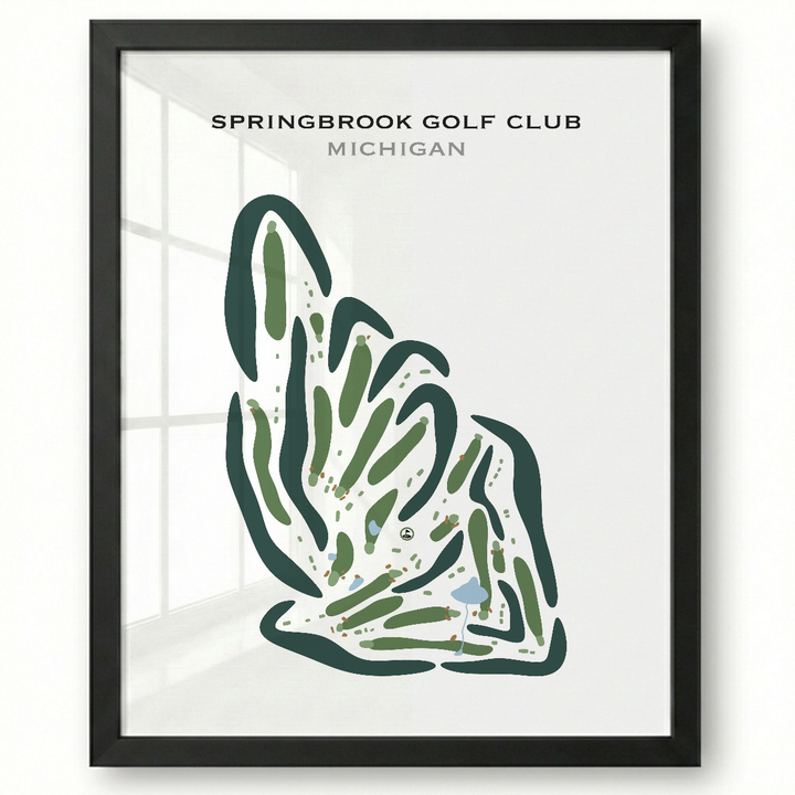 Springbrook Golf Club, Michigan - Printed Golf Courses